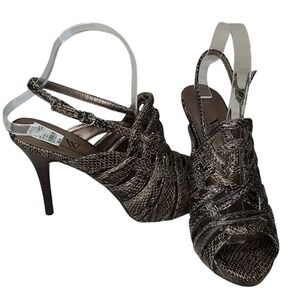 Worthington Snakeskin‎ Print Heeled Sandals